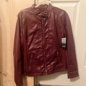 A.N.A Red Faux Leather Jacket - Medium